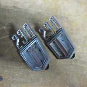 64 65 66 67 CHEVELLE EL CAMINO NOVA CHEVY II IMPALA ORIGINAL 230 FENDER EMBLEMS - Picture 1 of 5