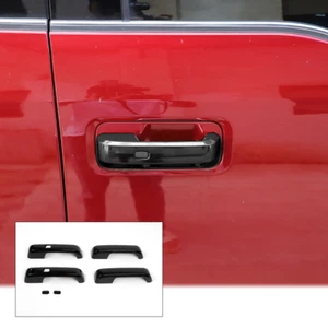 4pcs Exterior Door Handle Cover Trim For Ford F150 2015-2019 Black Accessories - Foto 1 di 8