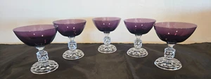 Fostoria American Lady Amethyst (burgund) Sektgläser - 5er Set - Bild 1 von 8