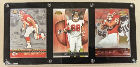 TONY GONZALEZ 3 CARD PLAQUE KANSAS CITY CHIEFS ATLANTA FALCONS Cover