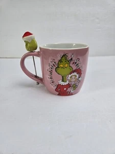 The Grinch & Cindy Lou rosa Tasse mit Rührstab Christmas Morning Whoville 2023 - Bild 1 von 5