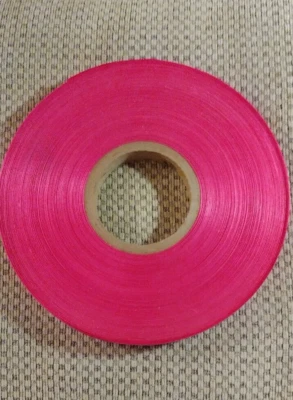 Shocking PINK Satin Ribbon Large Roll Approx. 1" wide VG Condition - Image 1 of 4