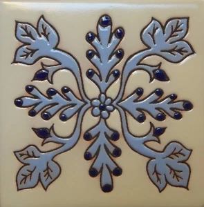 Mexican Tiles High Relief Ceramic Cuerda Seca Malibu Santa Barbara Tiles CS-31 - Picture 1 of 2