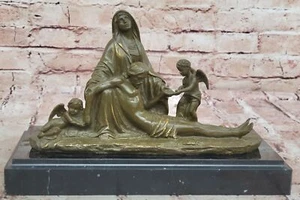 Statuina Maria e Cristo scultura bronzo Valli edizione da collezione cattolica artwo - Foto 1 di 10