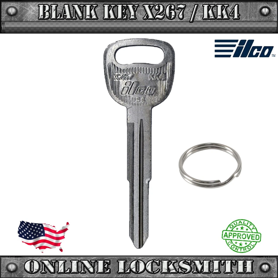 New Ilco Uncut Key For Kia Sorento / Kia Spectra / Kia Sportage - KK4 / X267 - Image 1 of 1