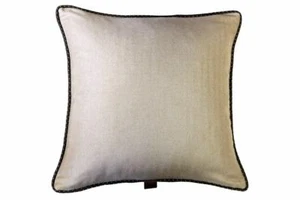 Ribete de seda lunkadot marrón espiga beige, 48x48 - Imagen 1 de 3