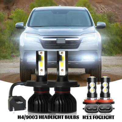 for Honda Ridgeline 2006-2014 4x LED Headlight Hi/Lo Beam+Fog Light Bulbs Kit - Изображение 1 из 4