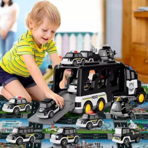 Auto Spielzeug für ab 2 Jahren Kinder 7 in 1 Autotransporter LKW Jungen Geschenk - Bild 1 von 16