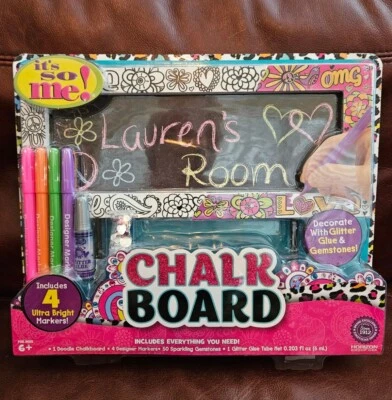 NEW It's So Me! Chalkboard CRAFT KIT Markers Gemstones Glitter Glue Stand DIY  - Image 1 of 4