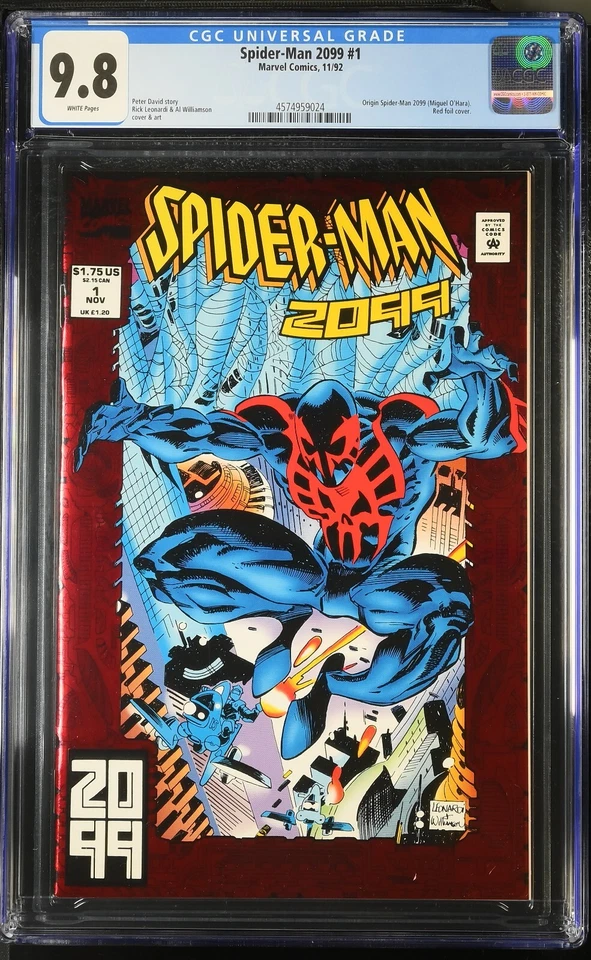 Spider-Man 2099 #1 11/92, Graded by CGC, Origin of Miguel O'Hara, Red Foil - Image 1 of 1