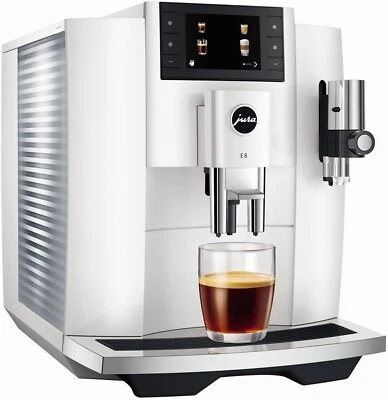 JURA E8 fully automatic coffee machine Piano White (EC), free ship Worldwide - image 1 of 2
