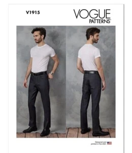 VOGUE JEANS SEWING PATTERN 1915 40-46 Mens Slim Leg Jeans Pants Uncut - Picture 1 of 6