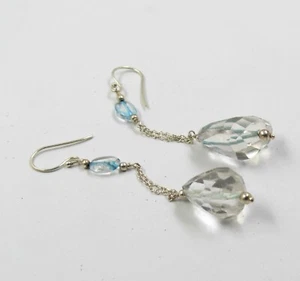 Orecchini di compleanno fatti a mano pendenti a goccia in argento sterling 92... - Foto 1 di 3