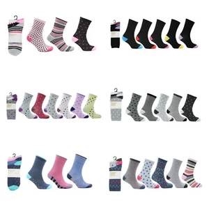 12 pares de calcetines de diseño de colores para damas y mujeres de diseño de mezcla de algodón para adultos 4-7 - Imagen 1 de 11