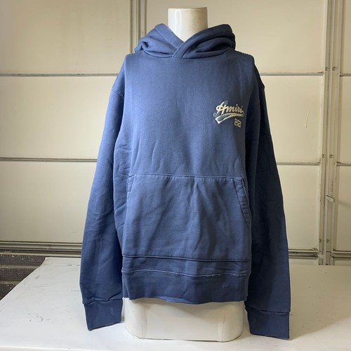 Felpa con cappuccio pullover AMIRI 22 da uomo taglia small blu pinna