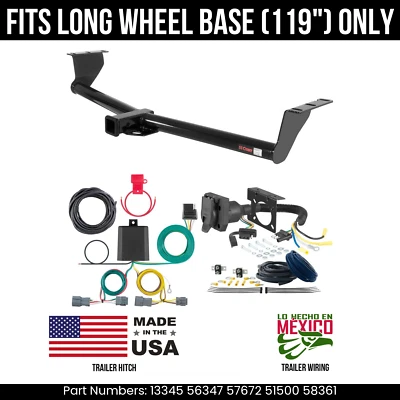 Enganche de remolque para Kia Sedona 06-10 con cableado de 7 pines ajuste largo WB (119") curva 3,5 k Foto 1 de 4