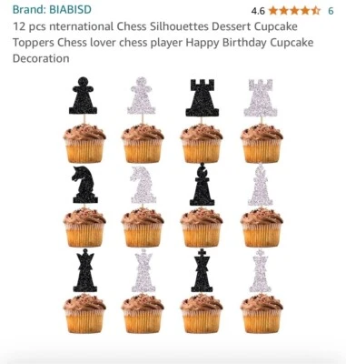 Cupcake toppers - Chess Pieces - Image 1 of 4