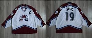 Joe Sakic Colorado Avalanche Jersey Ice Hockey CCM NXL USA Sz 2XL Vintage - Picture 1 of 11