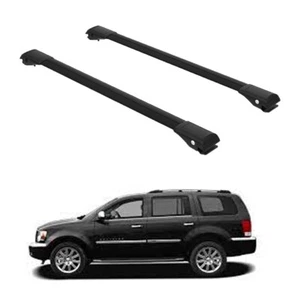 Roof Rack Cross Bars Set to fit Chrysler Aspen 2006-2009 Black set - Foto 1 di 20