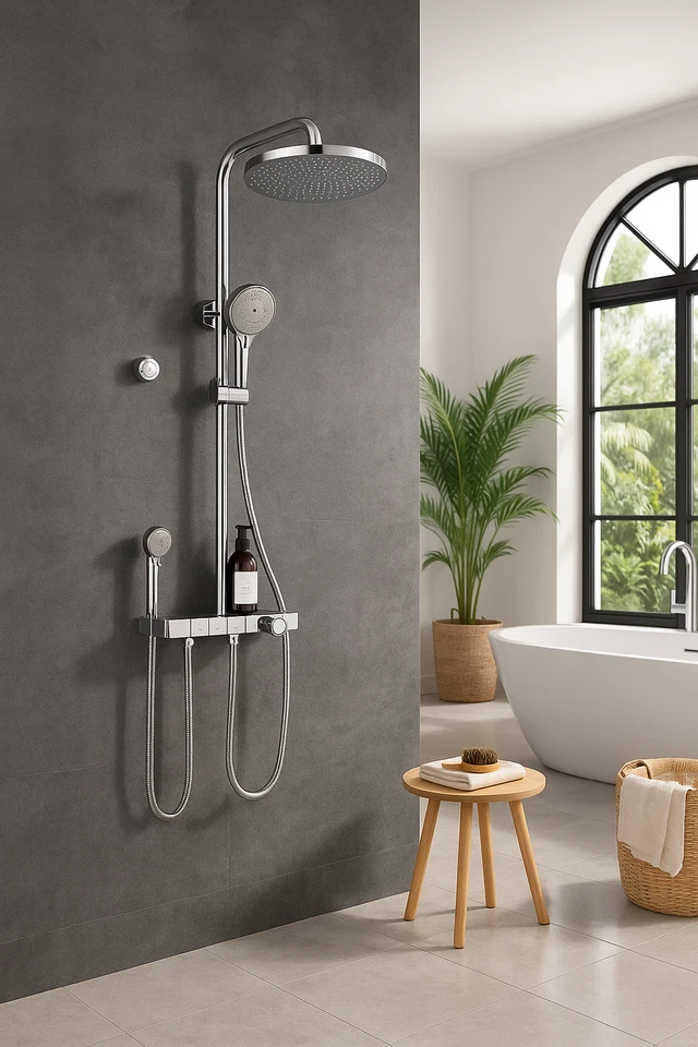 Premium Duschamatur mit Thermostat – Regendusche & Handbrause - EMKE - Bild 1 von 4