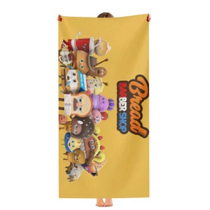 Toalla de playa de barbería de pan 30"x60" microfibra de secado rápido regalo para niños - Imagen 1 de 7