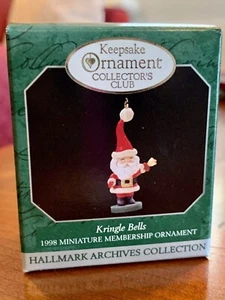 1998 Kringle Bells Minature Hallmark Ornament In Box - Picture 1 of 7