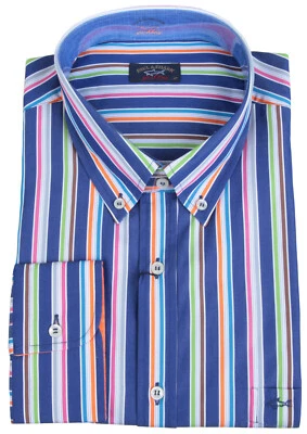 PAUL & SHARK YACHTING Men's Long Sleeve Dress Formal Shirt Size 50 20" Striped - Image 1 of 4