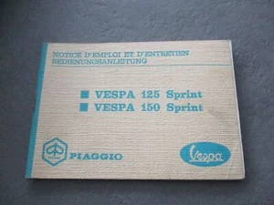 Podręcznik kierowcy Vespa 125_150 Sprint Dis 153185 Instrukcja obsługi - Zdjęcie 1 z 4