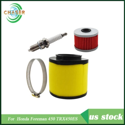 Air Oil Filter Spark Plug Kit For Honda Foreman 400 4x4 TRX400FW 1995-2003 - Image 1 of 4