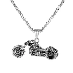 Hell Motorcycle Pendants for Men Gifts Punk Hip Hop Rock Jewellery Collection - Picture 1 of 3