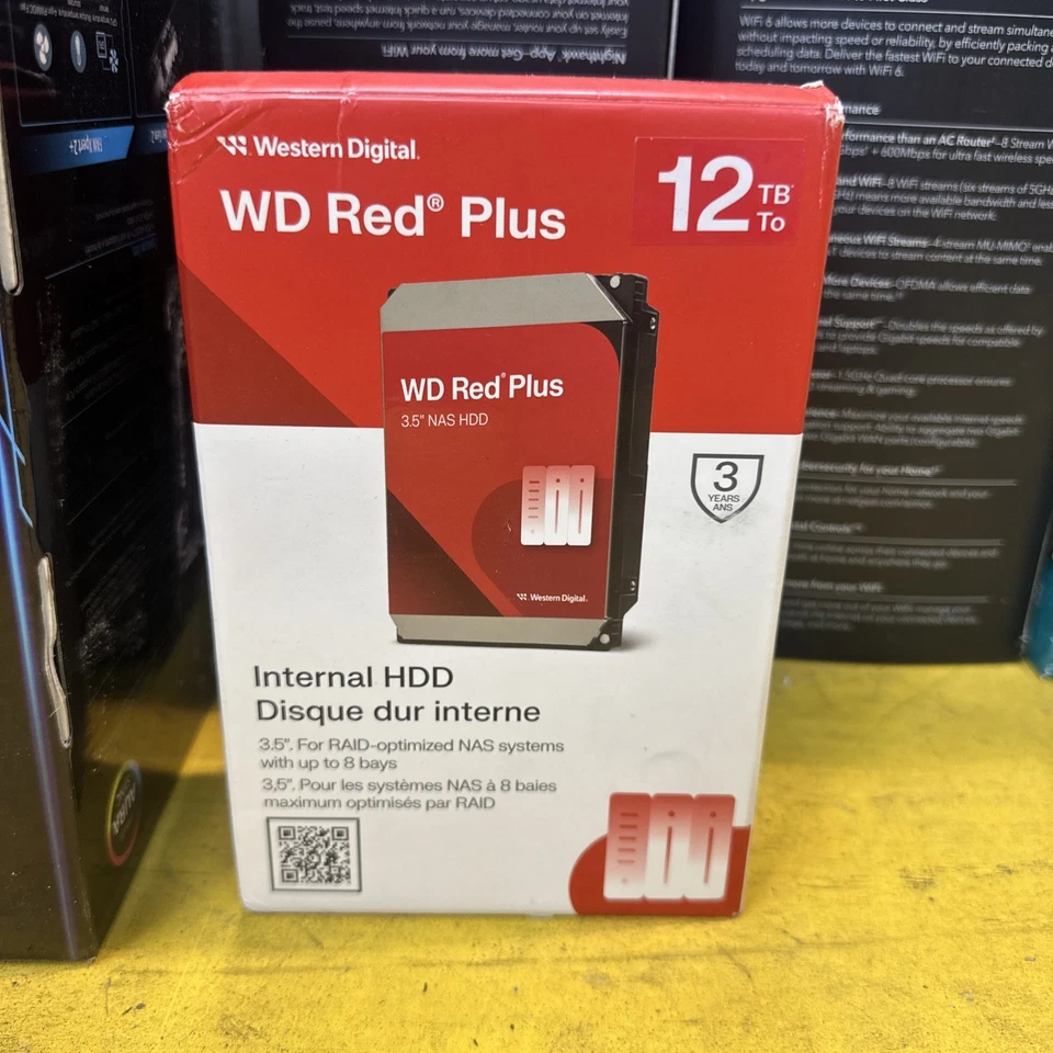 Western Digital 12TB WD Red Plus NAS SATA HDD 3.5 Internal Hard Drive HDD 720 - Image 1 of 1