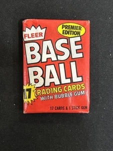 1981 Fleer Baseball Wax Pack (1) Sealed From Box Valenzuela, Baines, Gibson RC - Picture 1 of 2