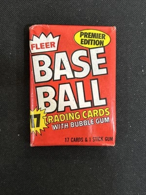 1981 Fleer Baseball Wax Pack (1) Sealed From Box Valenzuela, Baines, Gibson RC - Image 1 of 2