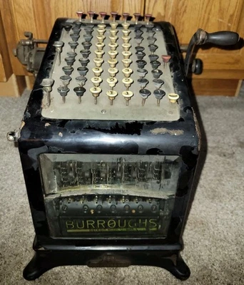 Vintage Antique RARE Burroughs Adding Calculator Machine Museum Piece - Image 1 of 4
