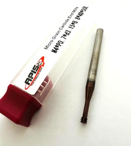 Fresa filettata in metallo duro massiccio per acciaio M4*P0.7*d3.15*8.8*4D*50L 60° HRC65 NUOVA 1pcs - Foto 1 di 3