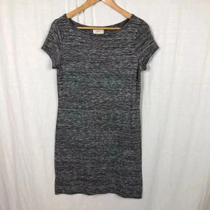 Ann Taylor LOFT Women's Gray Knit Short Sleeve Shift Dress Scoop Neck Size Small - Picture 1 of 5