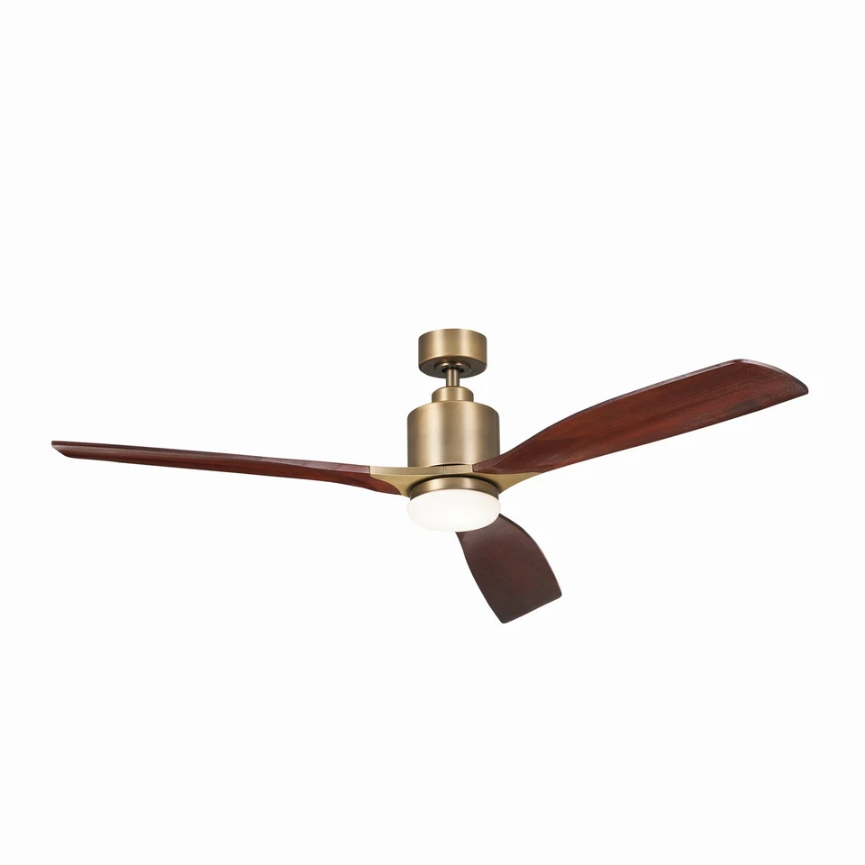 Brushed Natural Brass 60"Ceiling Fan from the Ridley II Collection - Image 1 of 1