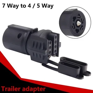 7 Pin To 4 Pin/5 Pin Flat Trailer Adapter Wiring Plug For RV Tow Truck Lights - Bild 1 von 8