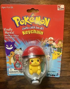 Pokemon Pikachu Basic Fun Schlüsselanhänger Original Catch Release Pokeball Neu Sealed - Bild 1 von 5