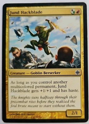 MTG Magic The Gathering Card Jund Hackblade Creature Goblin Berserker Alara Rebo - Image 1 of 2
