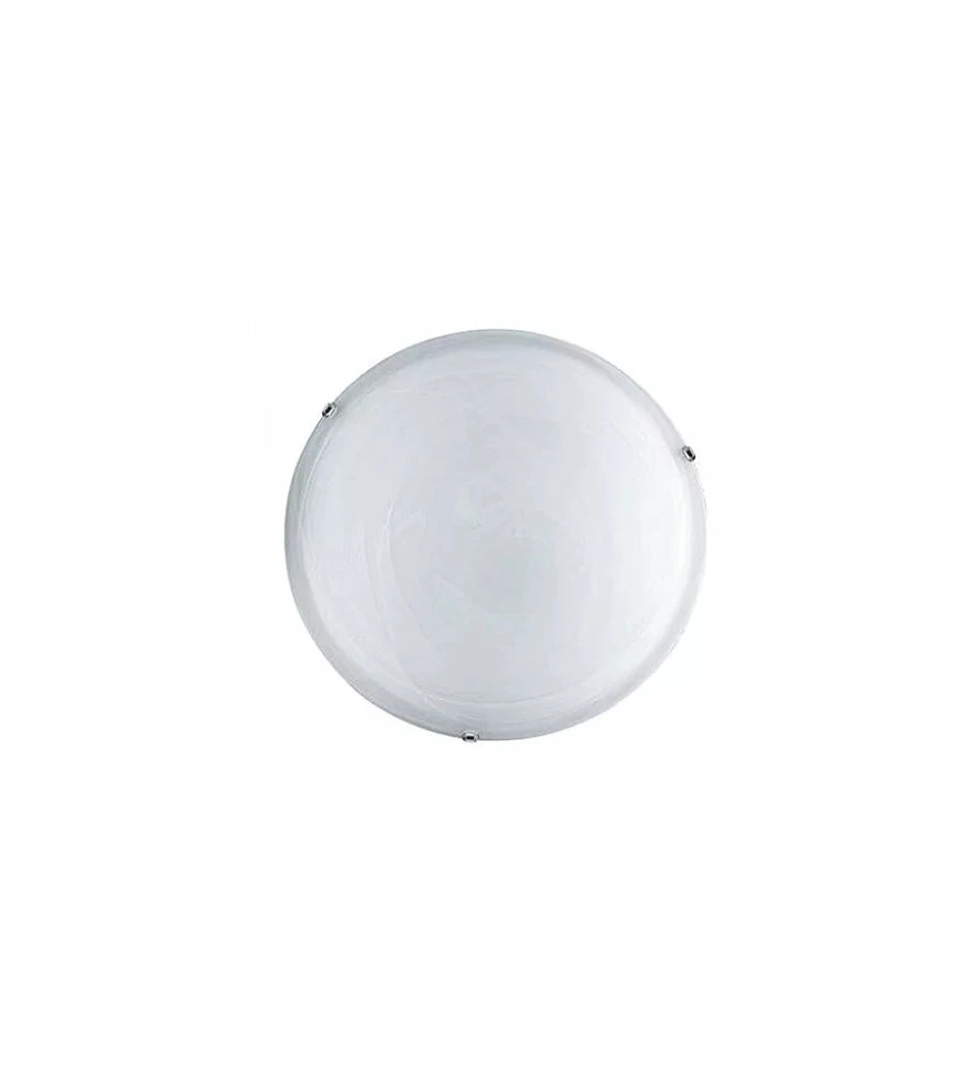 PLAFONIERA "DUNA" Ø 40 CM IN VETRO BIANCO, 2x60 W - Immagine 1 di 1