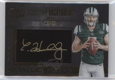 2016 Panini Black Gold Metallic Marks /99 Christian Hackenberg Rookie Auto RC - Image 1 of 2
