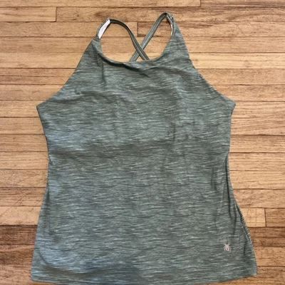 Camiseta Tankini de Natación Spyder para Mujer - Correas Ajustables - XL - Verde Jaspeado Foto 1 de 4