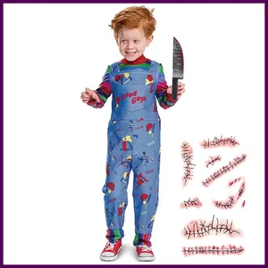 Film Horror Chucky Halloween Mädchen Kostüm, Kinderspiel Kleinkind Chucky Kostüm - Bild 1 von 20