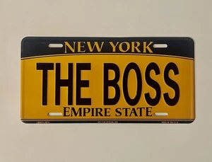 THE BOSS New York Empire State Realista Metal Novedad Matrícula 12” X 6” - Imagen 1 de 6