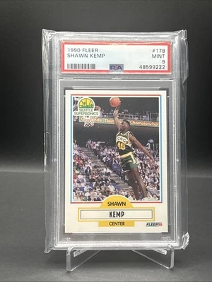 1990 - 91 Fleer - Shawn Kemp #178 (RC) PSA 9 — 第 1/4 张图片