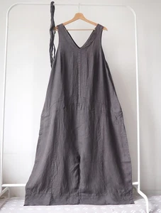 Sarah Pacini Leinen Latzhose Jumpsuit Lagenlook Oversize Made in Italy (R32) - Bild 1 von 5