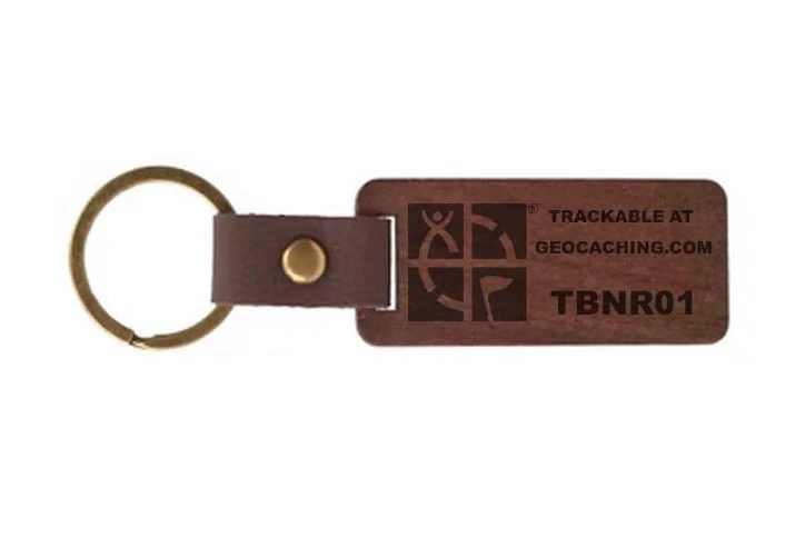 Porte-Clés En Bois Avec Logo Geocoin Cadeau Pour Geocacheurs Neuf GEOCACHING - Photo 1/1