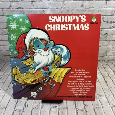 Винтажная рождественская виниловая пластинка Peppermint Kandy Kids Snoopy's Peter Pan 33 об/мин - Изображение 1 из 4