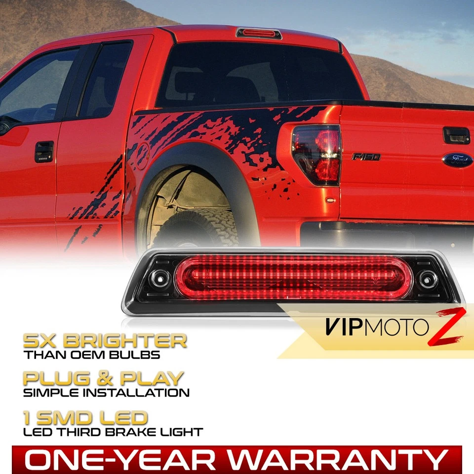 Full LED Chrome Third Brake Tail Cargo CHMSL Light For 2009-2014 Ford F150 Truck Foto 1 de 4